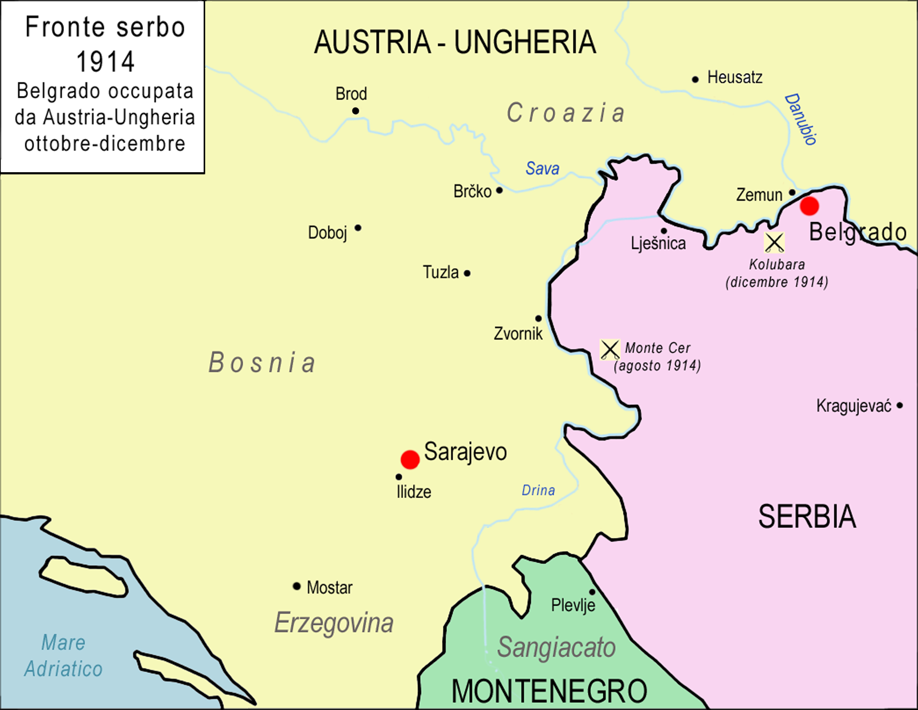 7a Fronte serbo Beograd 1914